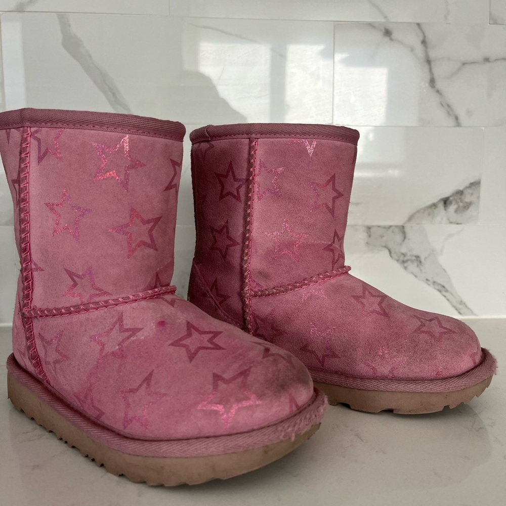 UGG Pink Star Kids Boots